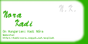 nora kadi business card